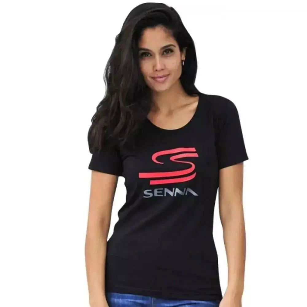 Ayrton Senna Ladies T-Shirt Senna Black - Speedxcrafts