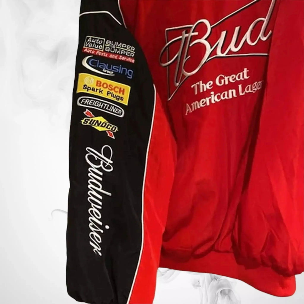 Budweiser Black F1 Retro Racing Jacket - Speedxcrafts