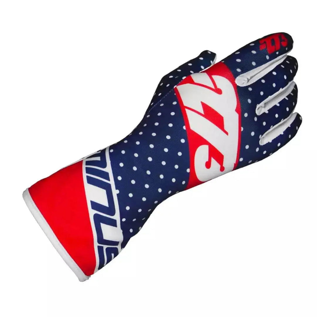 POLKA Blue/Red/White Gloves - Speedxcrafts