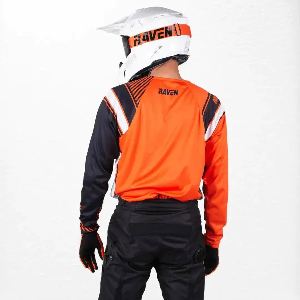 Raven Rival MX Jersey Orange-Black - Speedxcrafts