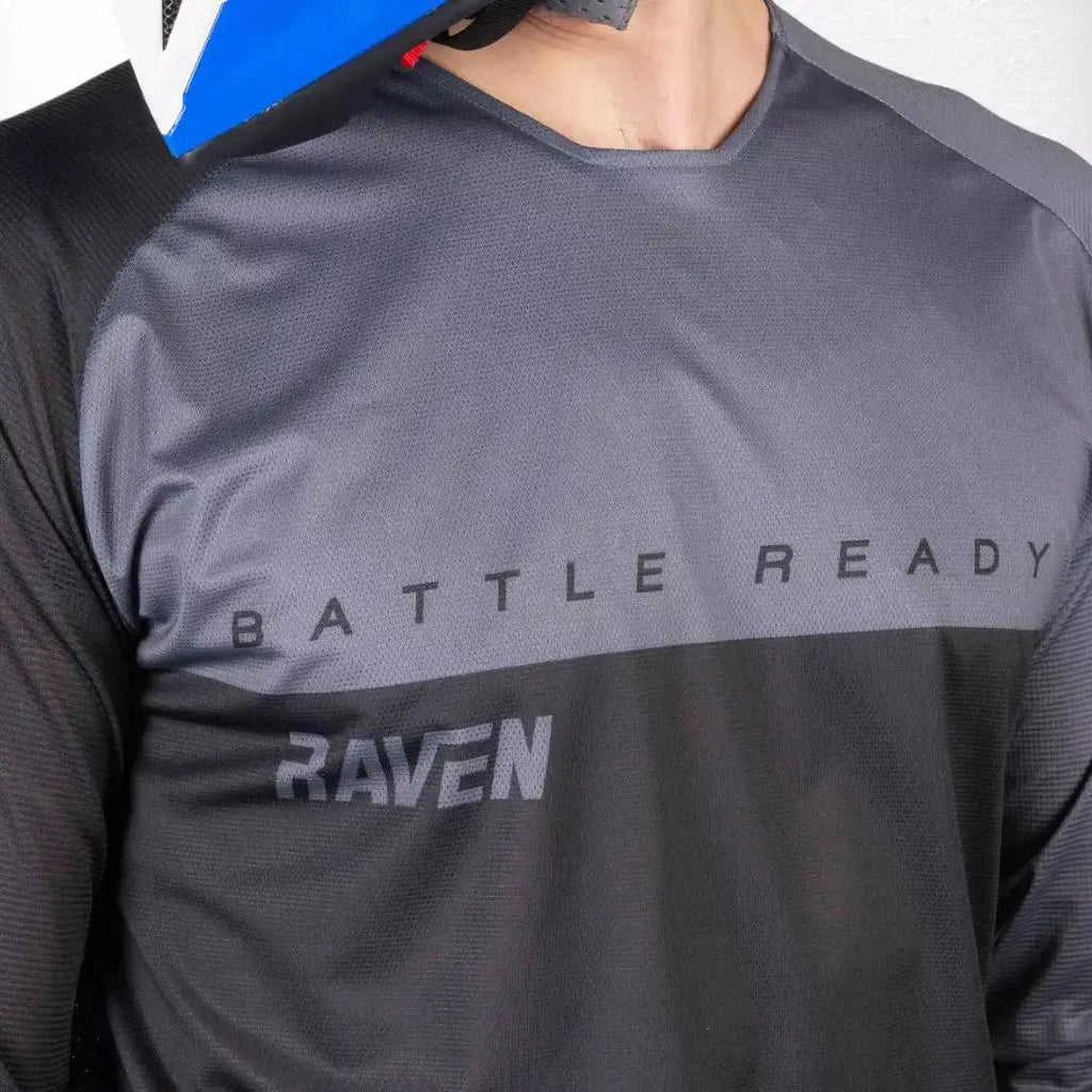 Raven Verve MX Jersey Black-Grey - Speedxcrafts