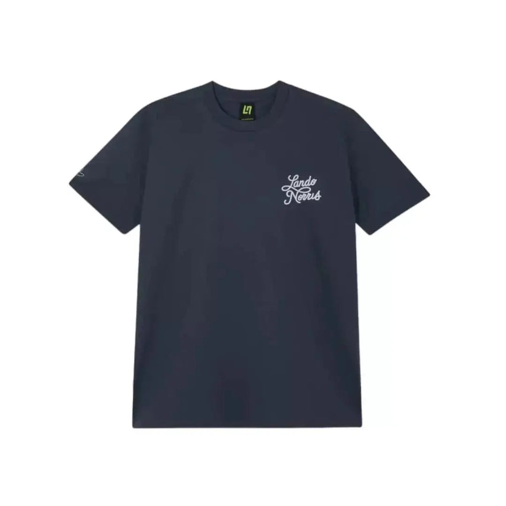 SCRIPT PETROL BLUE SHORT SLEEVE TEE - Speedxcrafts