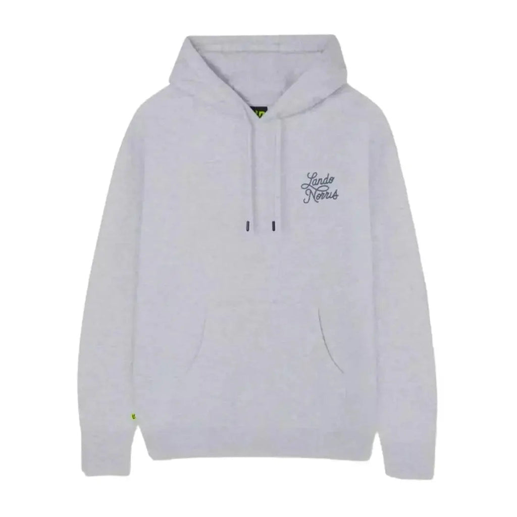 SCRIPT WHITE HEATHER HOODIE - Speedxcrafts