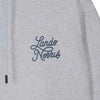 SCRIPT WHITE HEATHER HOODIE - Speedxcrafts