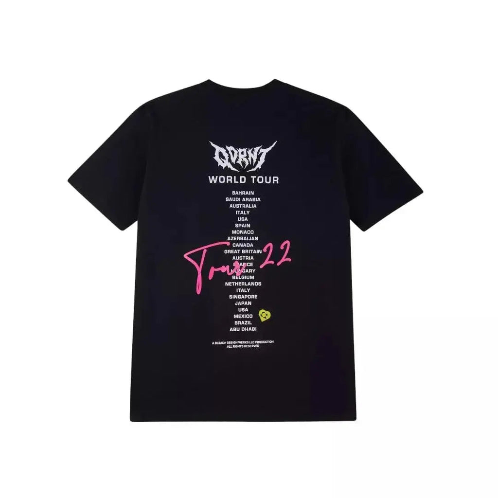 WORLD TOUR BLACK TEE - Speedxcrafts